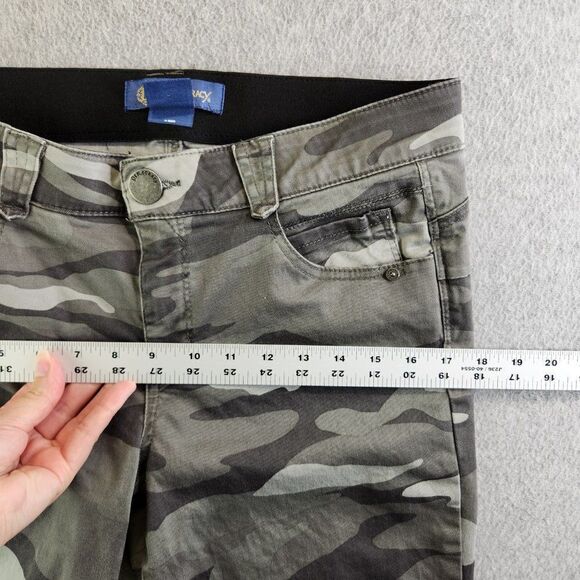 Democracy Ab Technology Pants Womens 10 Gray Camo Tapered Slimming Comfort - Picture 12 of 16